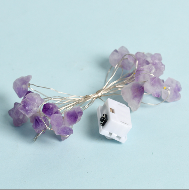 Natural Amethyst Decorative Lights Stones